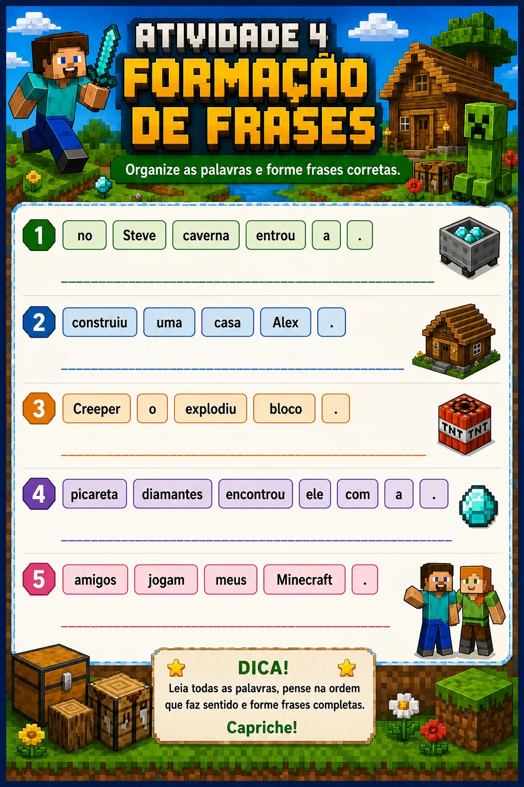 Atividade 4 - formacao de frases