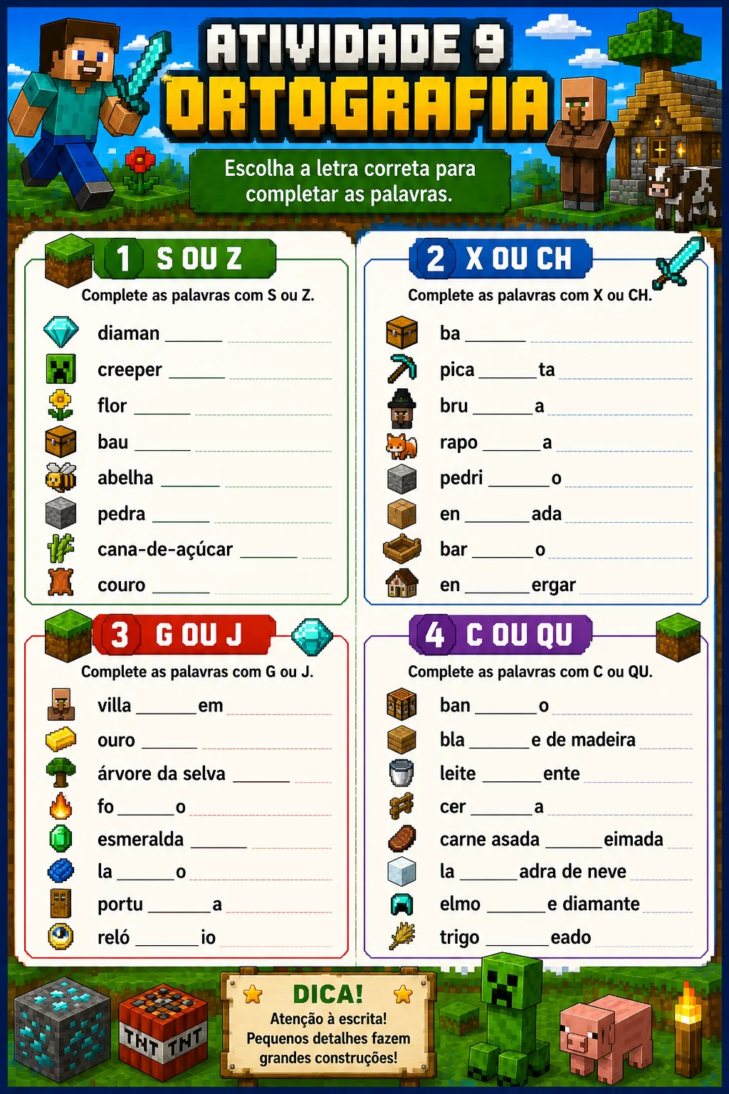 Atividade 9 - ortografia