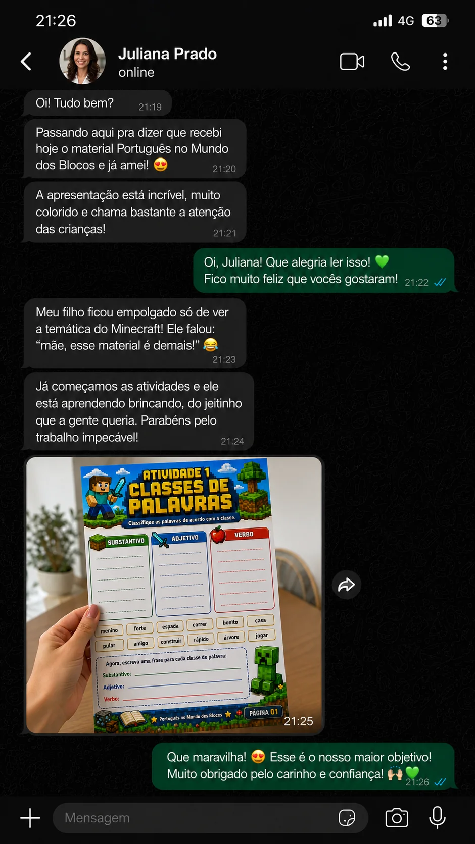 Depoimento de Juliana Prado